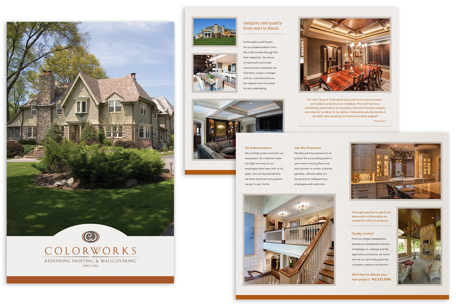 Brochure for Colorworks Painting